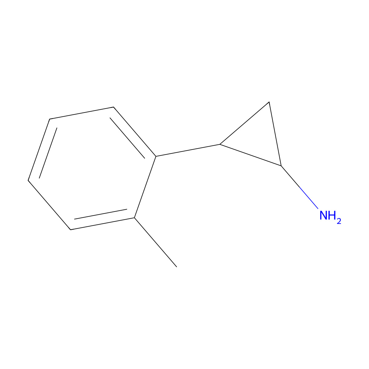 (1R,2S)-2-(2-Methylphenyl)cyclopropan-1-amine molecular structure, CAS 131844-26-3