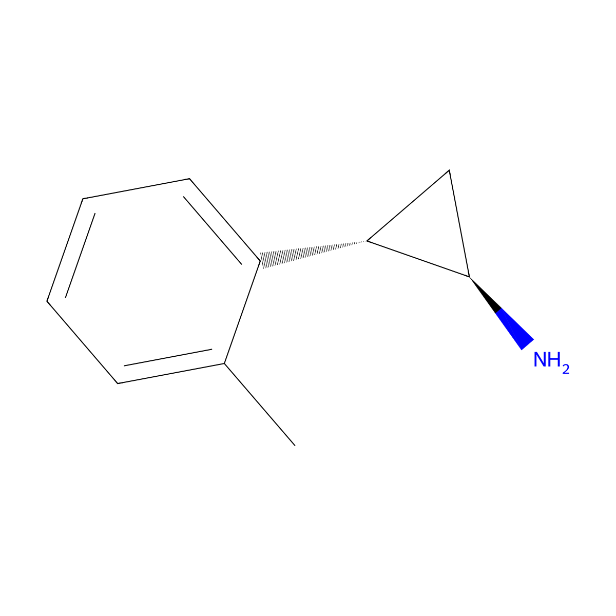 (1R,2S)-2-(2-Methylphenyl)cyclopropan-1-amine molecular structure, CAS 131844-26-3