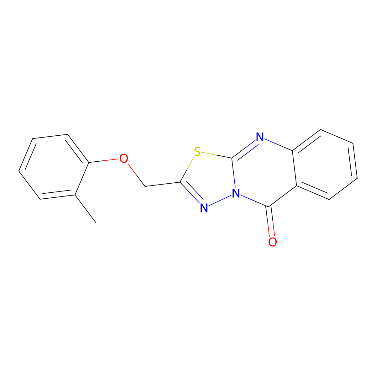 2-[(2-methylphenoxy)methyl]-5H-[1,3,4]thiadiazolo[2,3-b]quinazolin-5-one molecular structure, CAS 131858-19-0