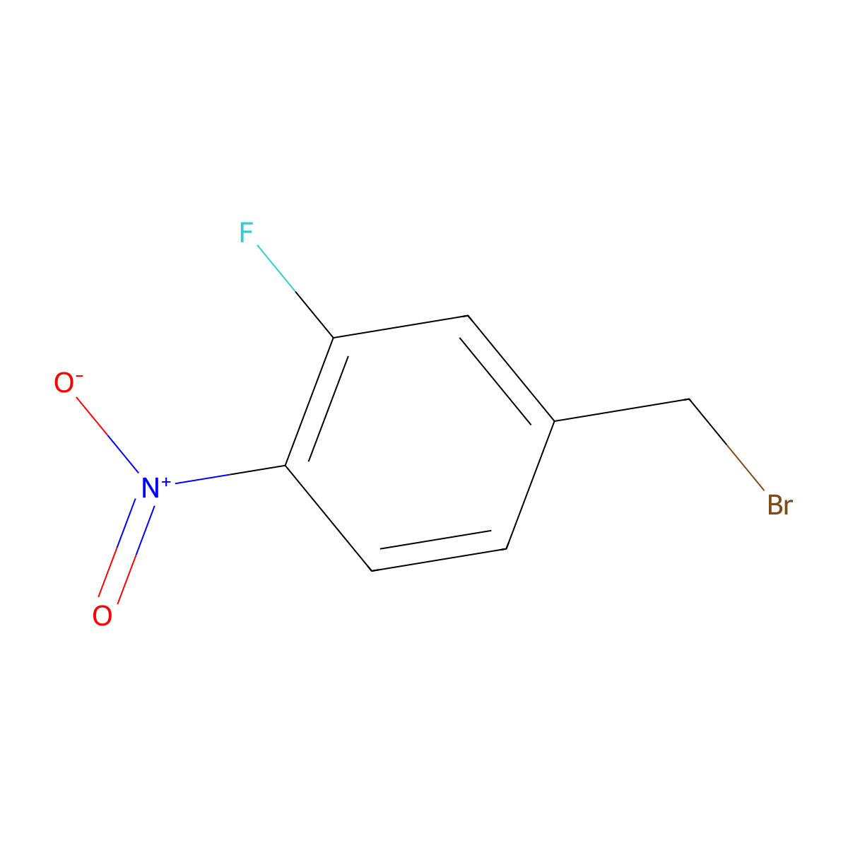 3-Fluoro-4-nitrobenzyl bromide molecular structure, CAS 131858-37-2