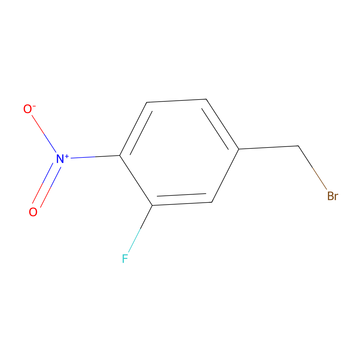 3-Fluoro-4-nitrobenzyl bromide molecular structure, CAS 131858-37-2