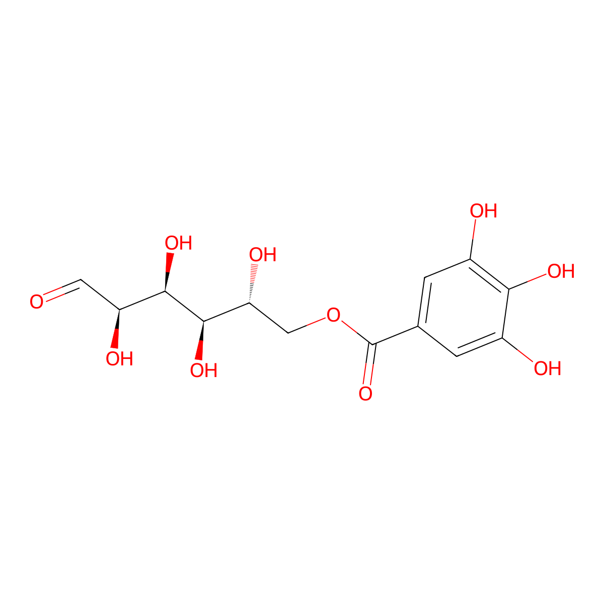 6-O-Galloyl-D-Glucose molecular structure, CAS 13186-19-1