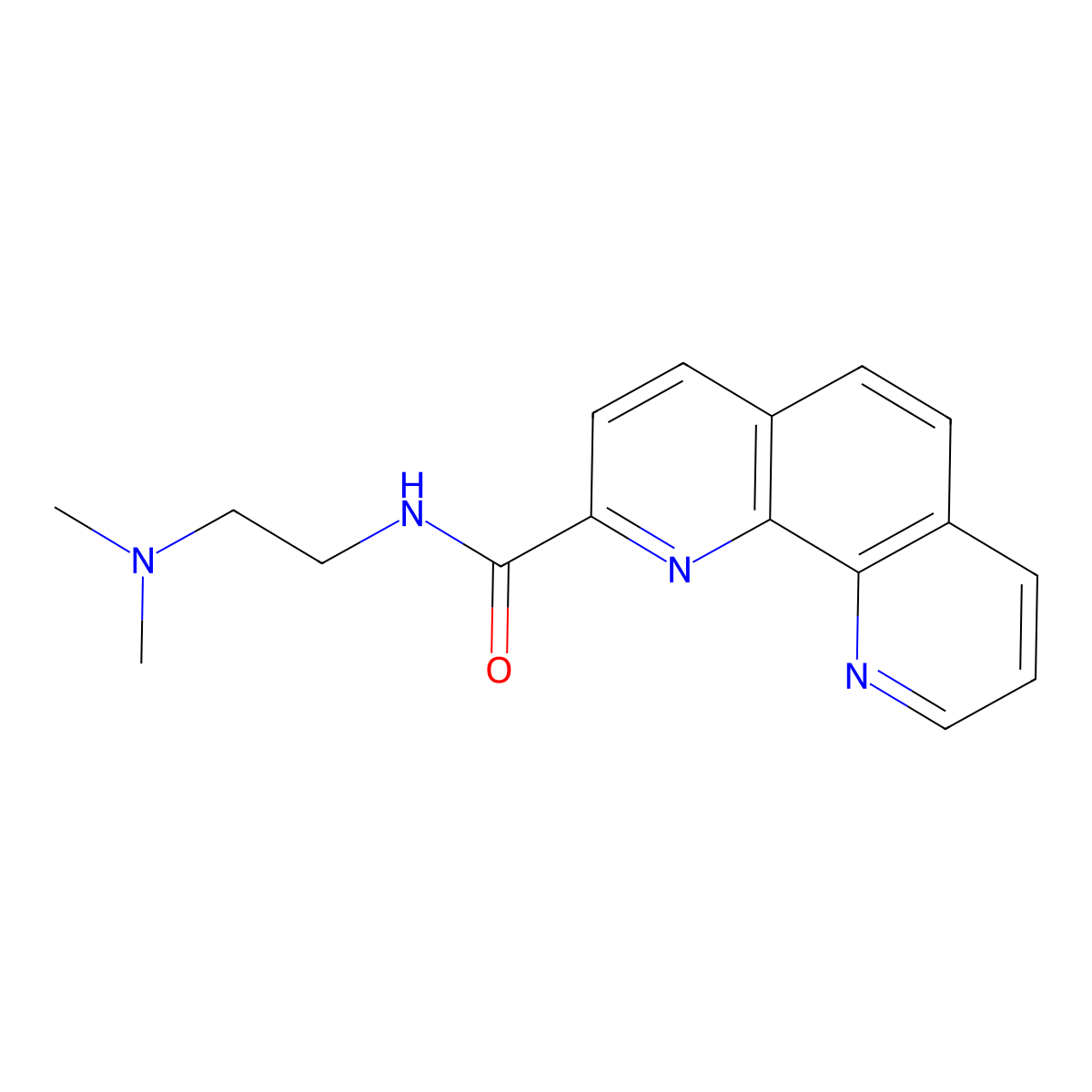 N-(2-(Dimethylamino)ethyl)-1,10-phenanthroline-2-carboxamide molecular structure, CAS 131862-18-5