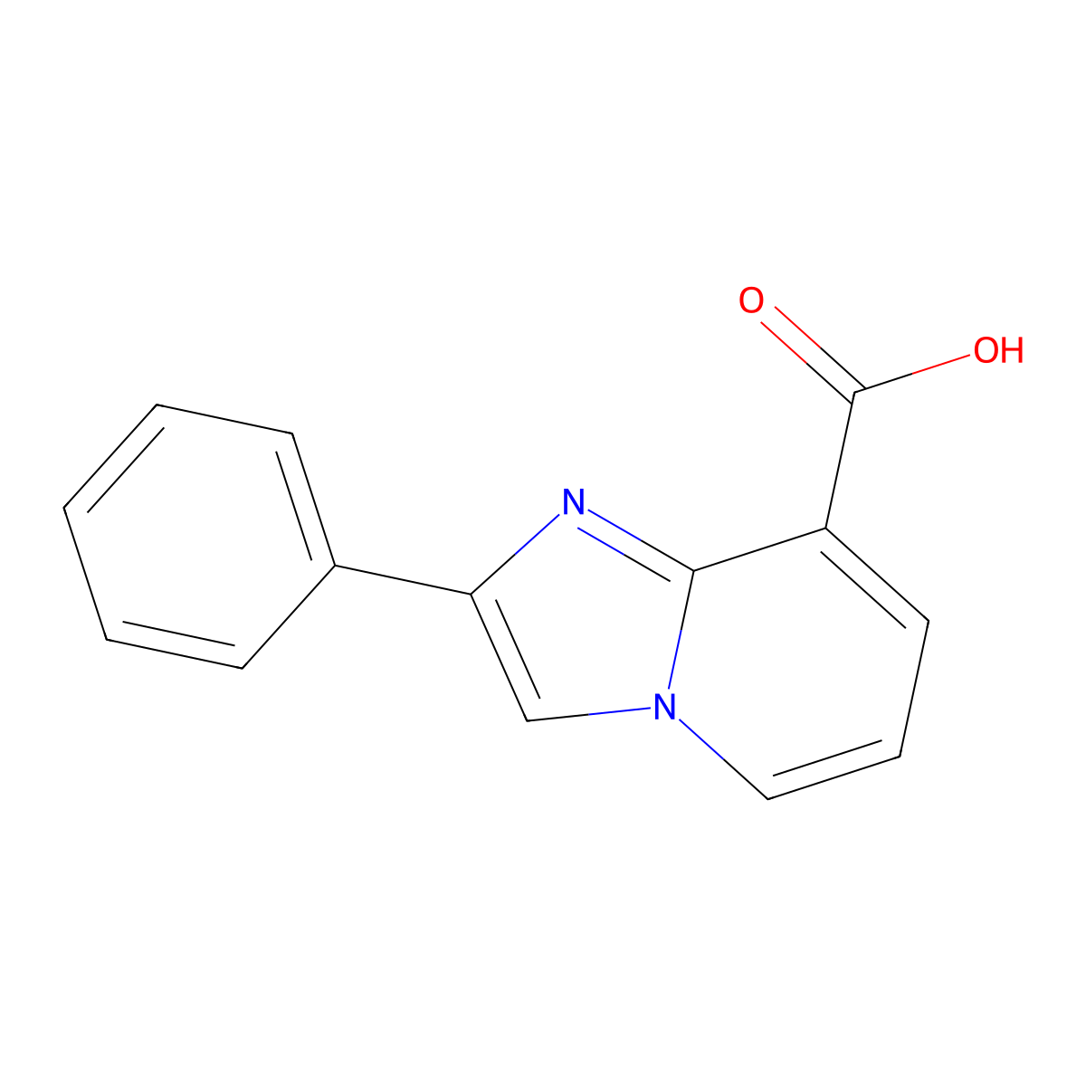 2-Phenylimidazo[1,2-a]pyridine-8-carboxylic acid molecular structure, CAS 131862-27-6