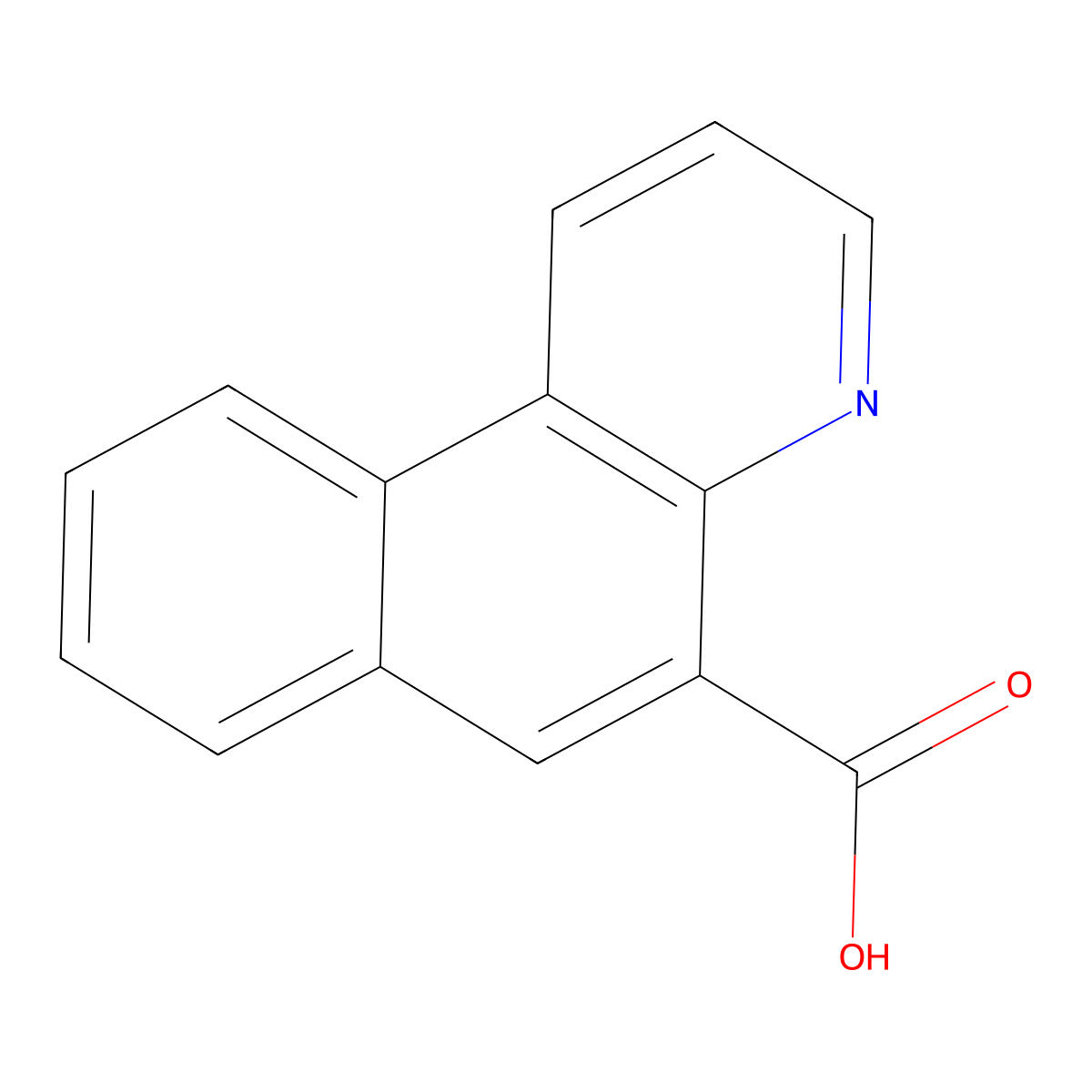Benzo[f]quinoline-5-carboxylic acid molecular structure, CAS 131862-30-1
