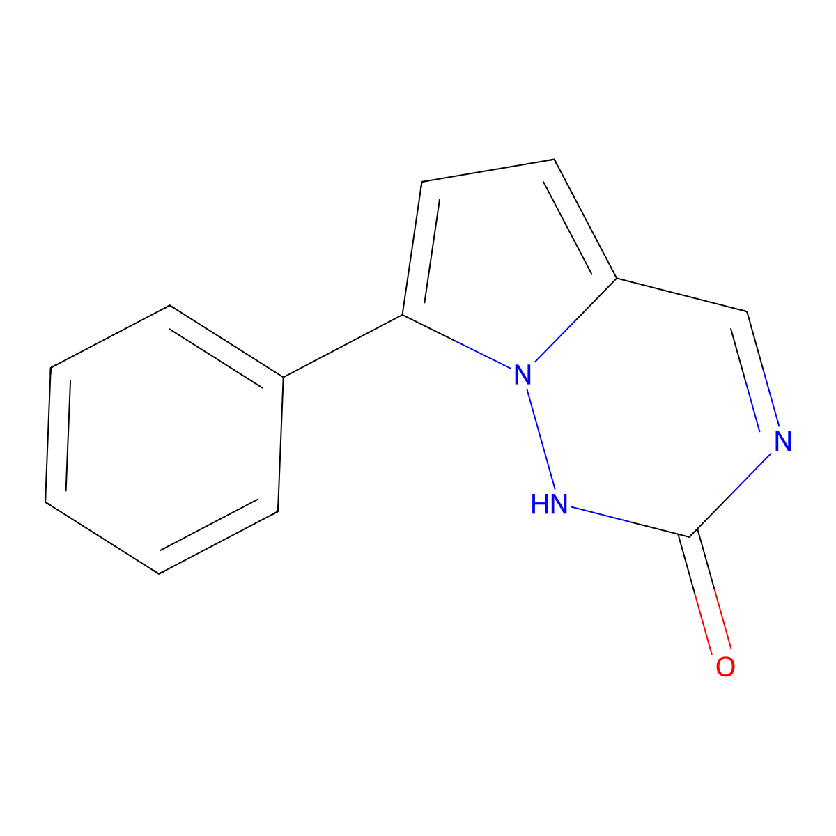 7-Phenylpyrrolo[2,1-F][1,2,4]triazin-2-OL molecular structure, CAS 1318629-63-8