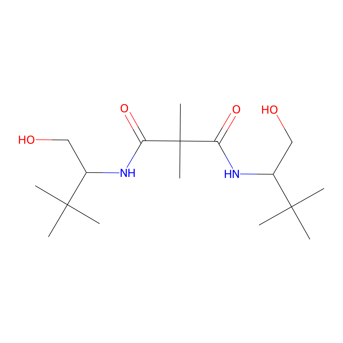 N1,N3-Bis((S)-1-hydroxy-3,3-dimethylbutan-2-YL)-2,2-dimethylmalonamide molecular structure, CAS 131863-76-8