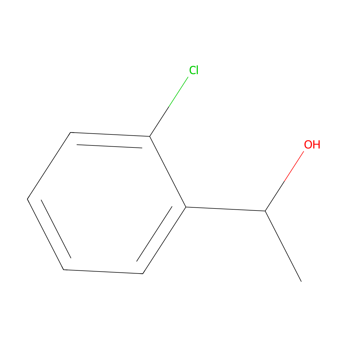(1S)-1-(2-chlorophenyl)ethan-1-ol molecular structure, CAS 131864-71-6