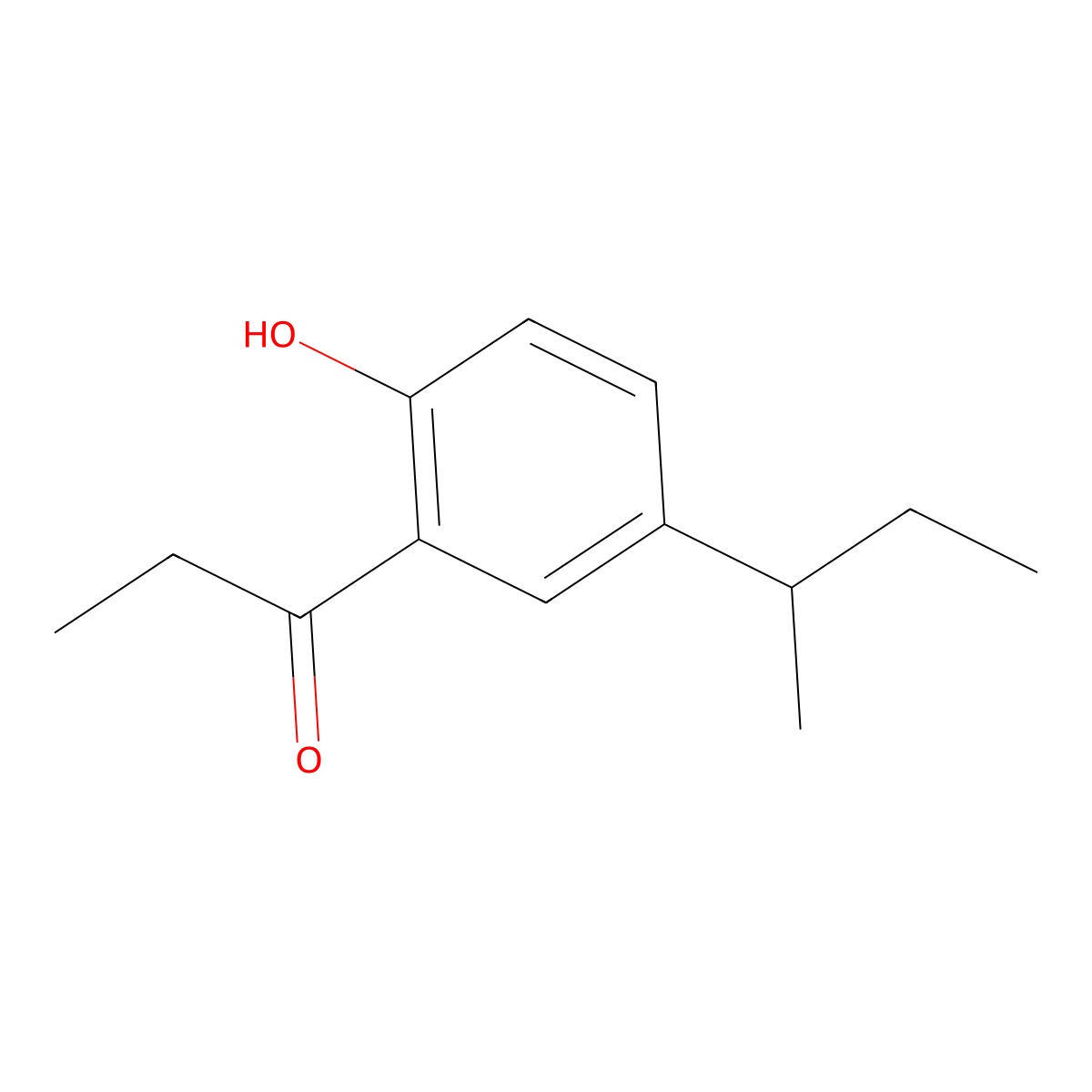 1-[5-(Butan-2-yl)-2-hydroxyphenyl]propan-1-one molecular structure, CAS 131867-27-1