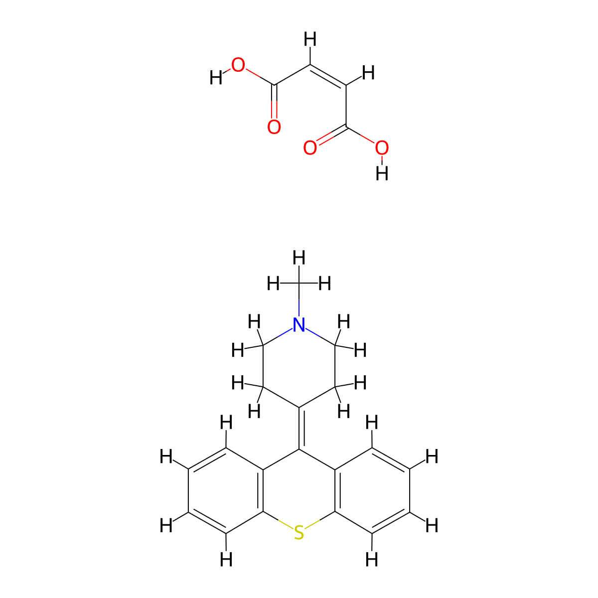 Pimethixene Maleate molecular structure, CAS 13187-06-9