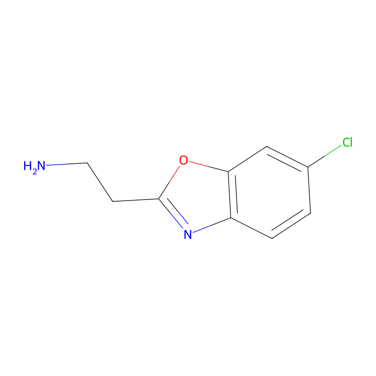 [2-(6-Chloro-1,3-benzoxazol-2-yl)ethyl]amine molecular structure, CAS 1318702-18-9