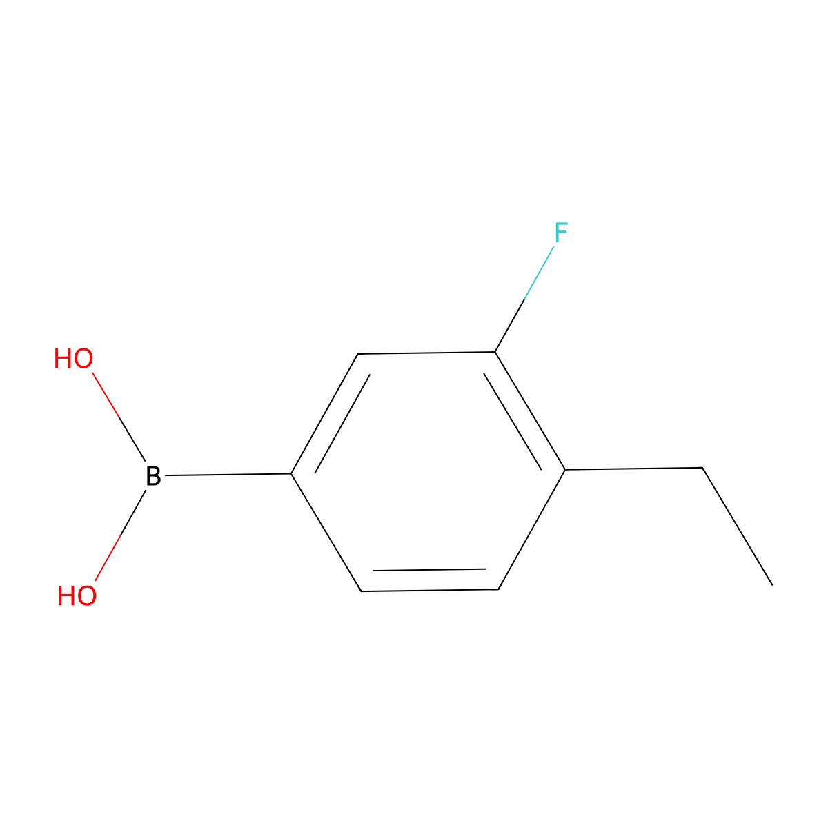 4-Ethyl-3-fluorophenylboronic acid molecular structure, CAS 1318760-09-6
