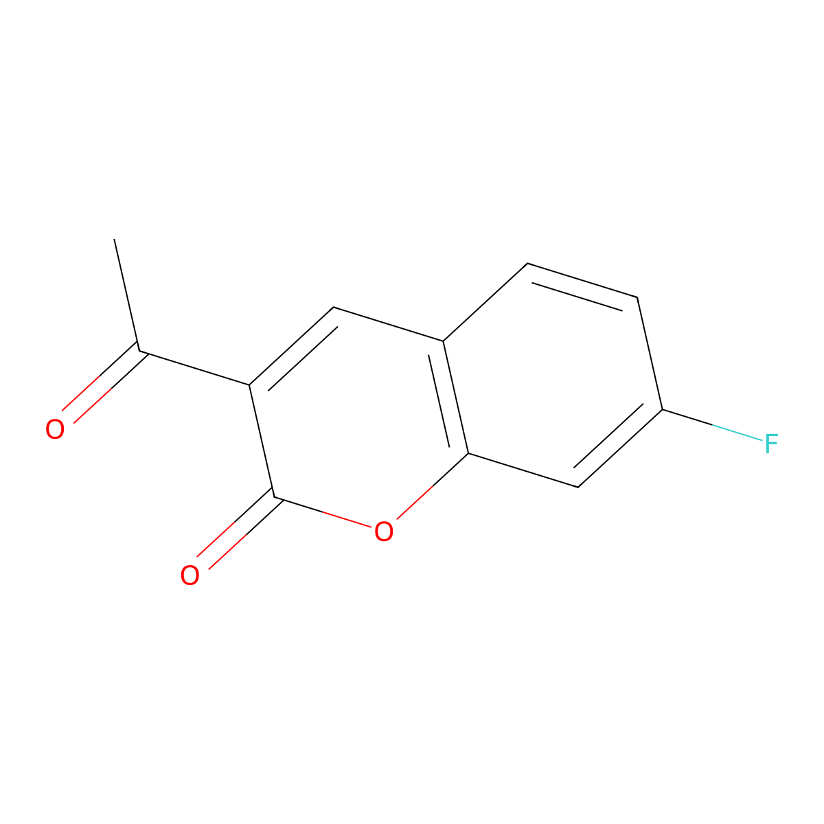 3-acetyl-7-fluoro-2H-chromen-2-one molecular structure, CAS 1318770-38-5