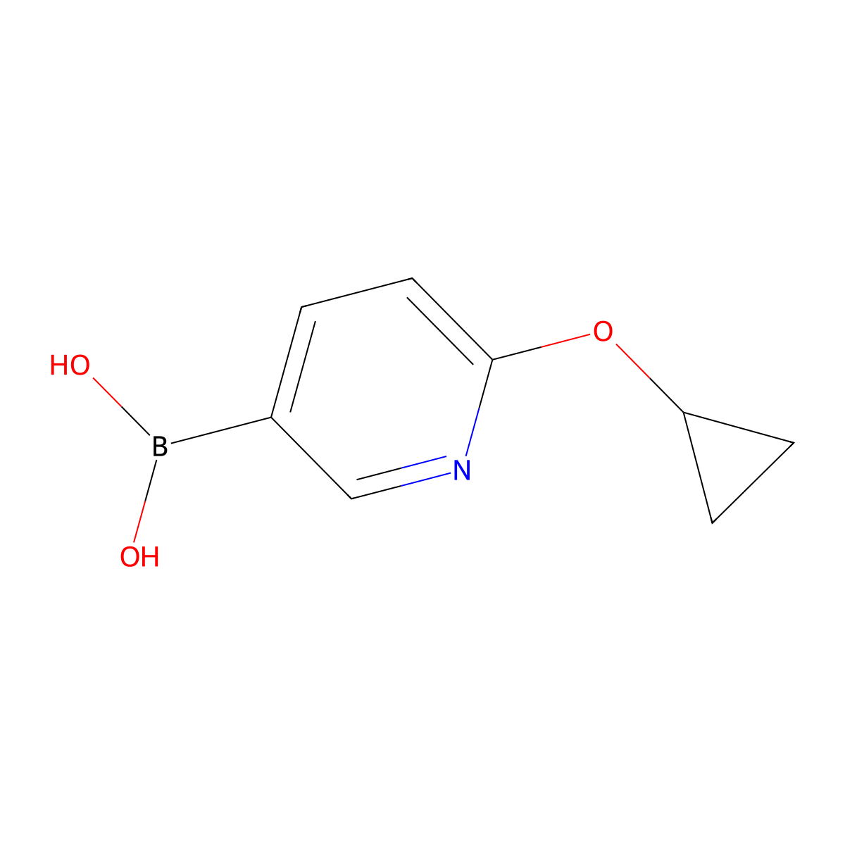 (6-Cyclopropoxypyridin-3-yl)boronic acid molecular structure, CAS 1318780-09-4