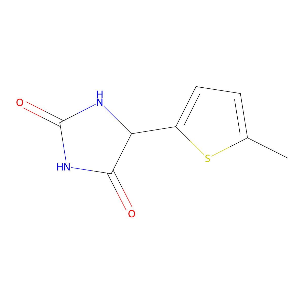 5-(5-Methylthiophen-2-yl)imidazolidine-2,4-dione molecular structure, CAS 1318796-89-2