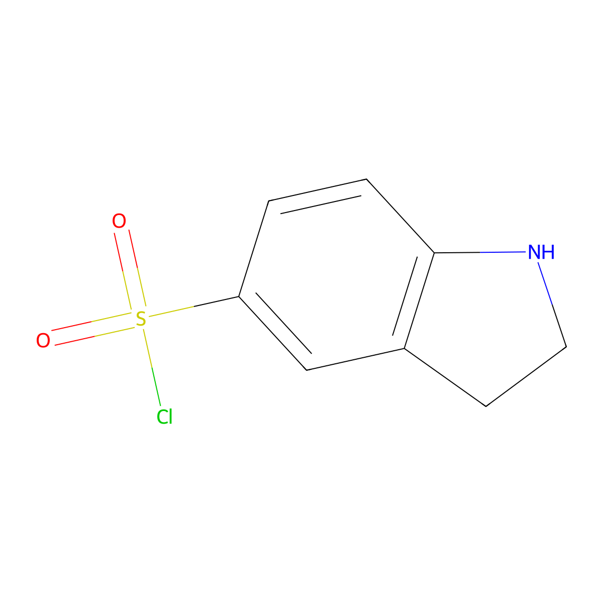2,3-dihydro-1H-indole-5-sulfonyl chloride molecular structure, CAS 131880-73-4