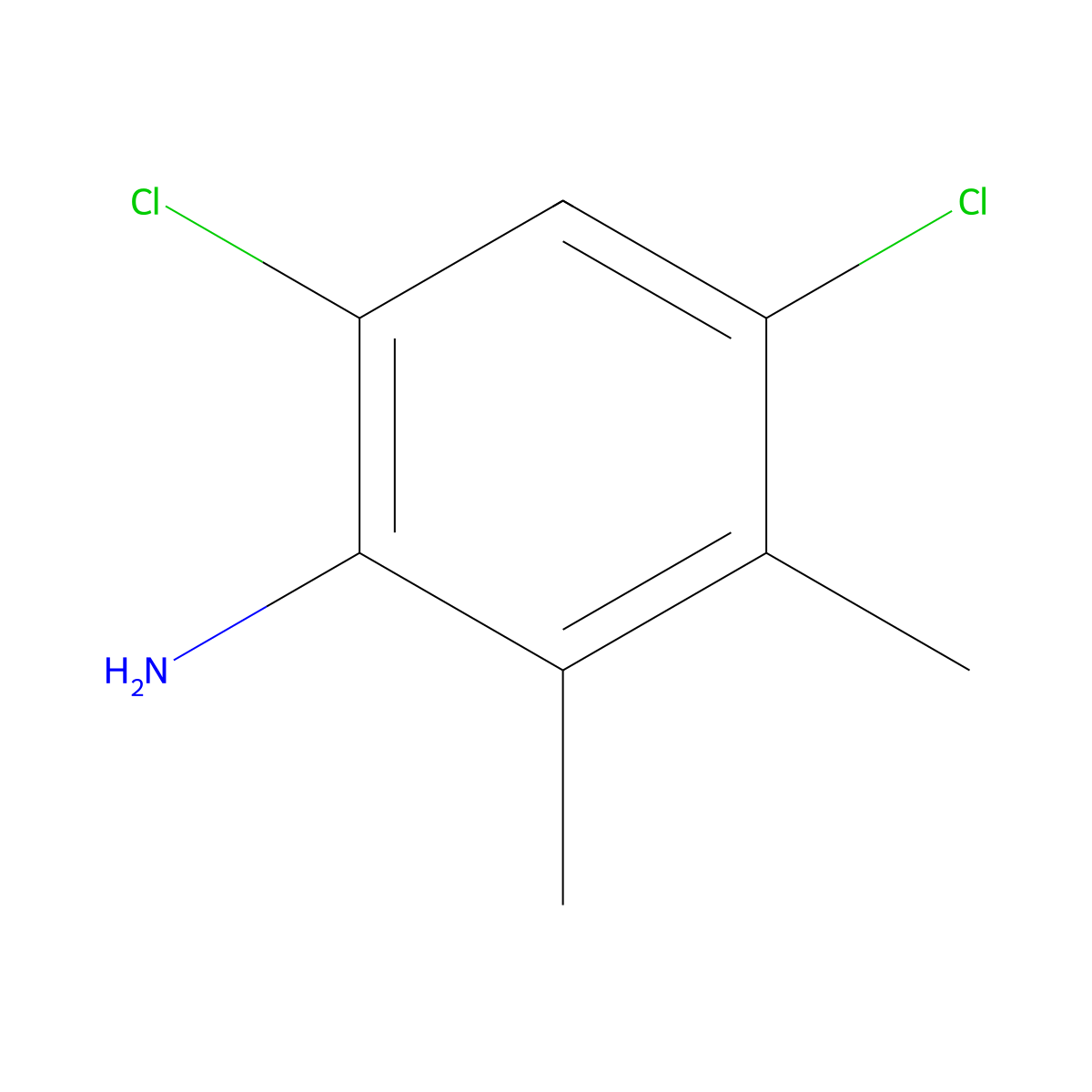 4,6-Dichloro-2,3-dimethylaniline molecular structure, CAS 131885-26-2