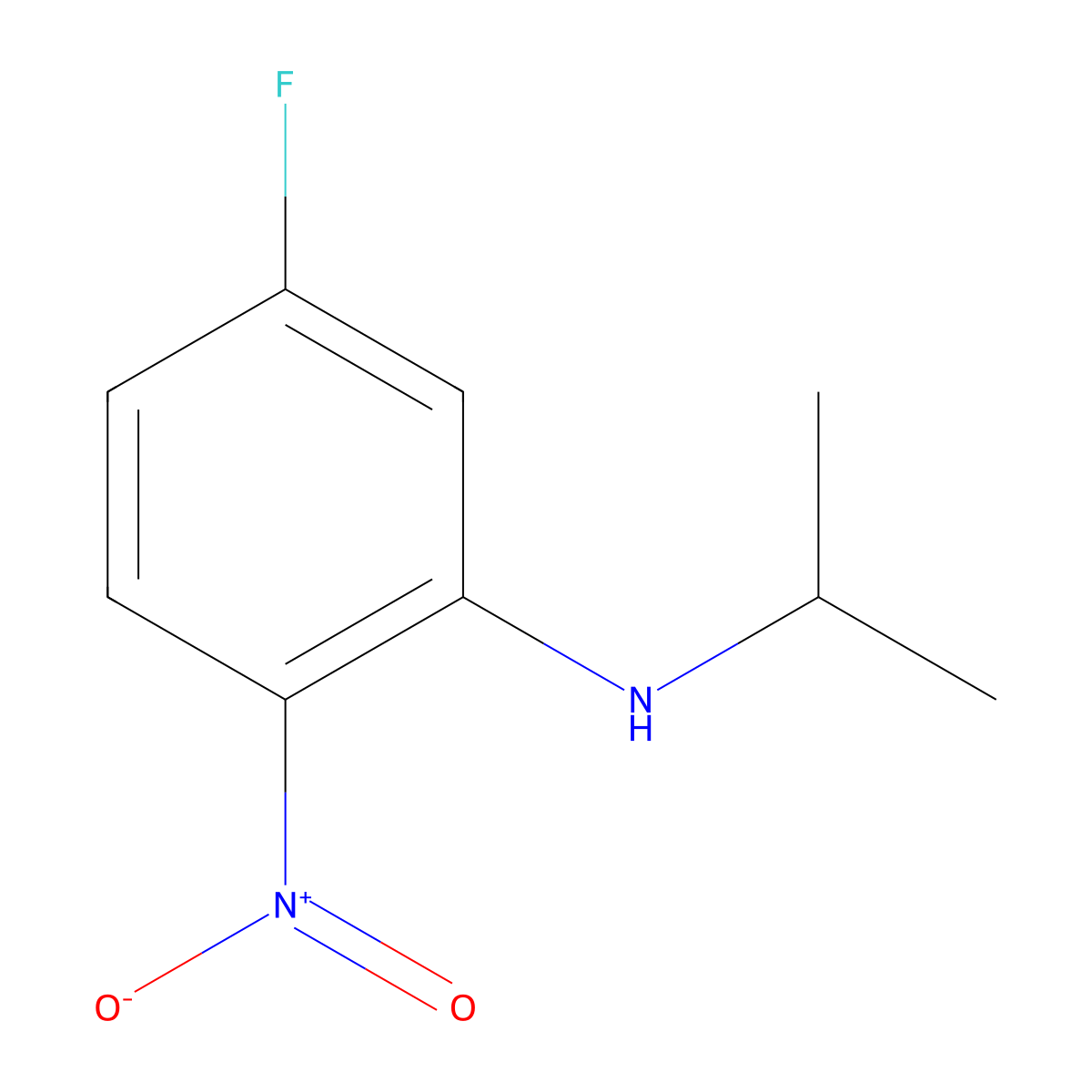 5-Fluoro-N-isopropyl-2-nitroaniline molecular structure, CAS 131885-33-1
