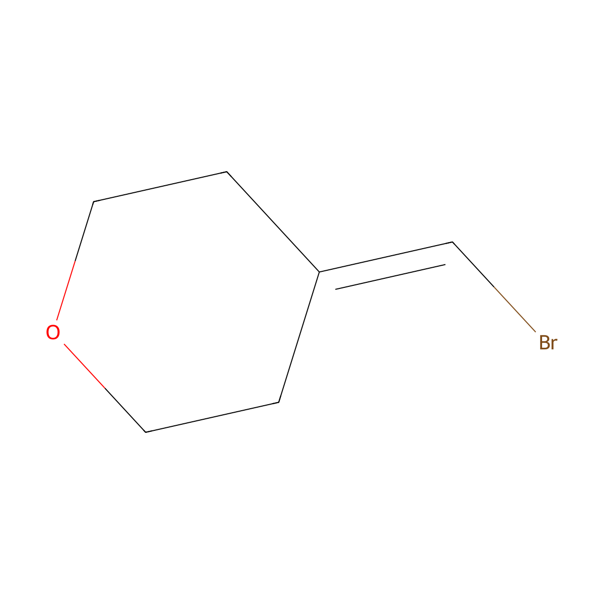 4-(Bromomethylidene)oxane molecular structure, CAS 131887-39-3