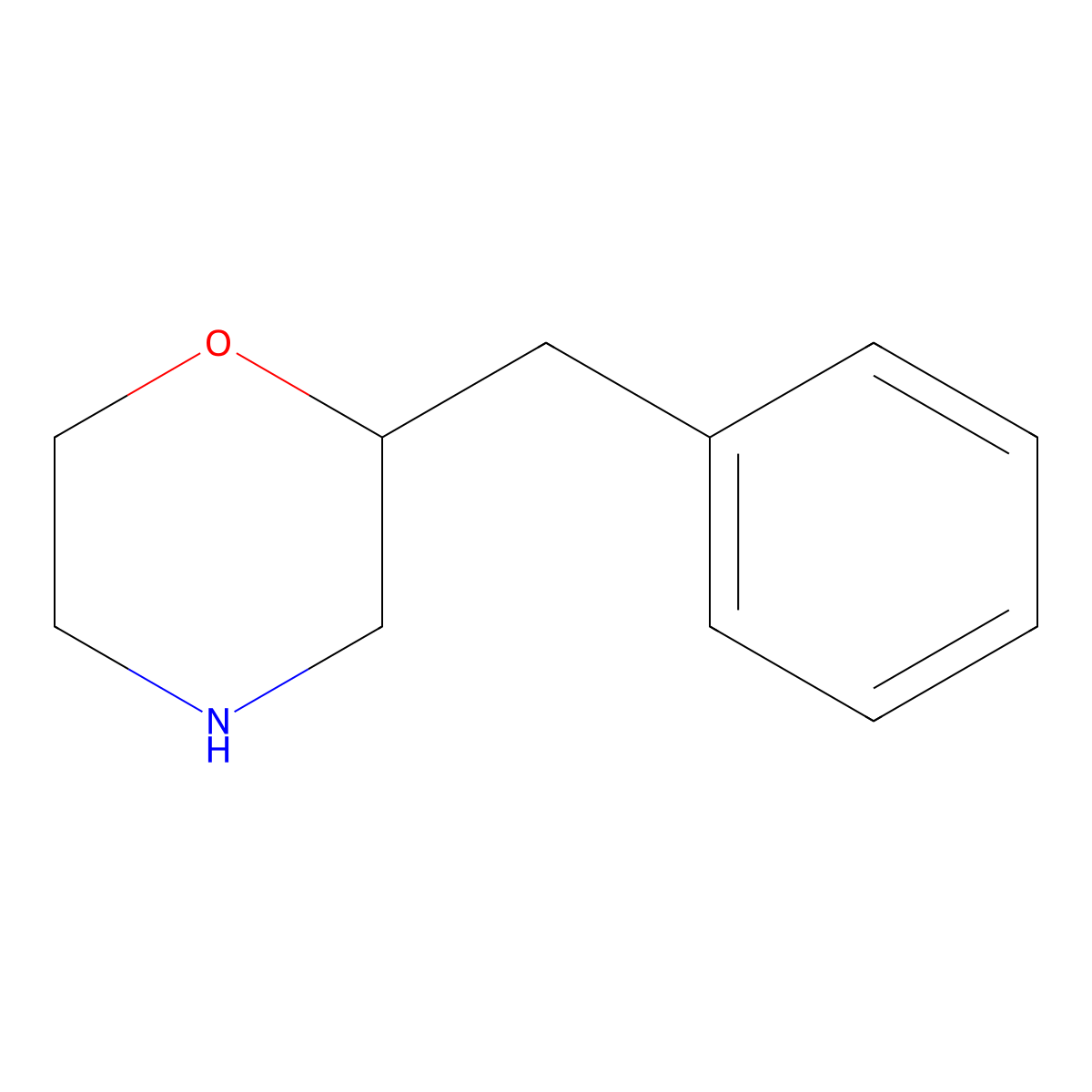 (R)-2-benzylmorpholine molecular structure, CAS 131887-51-9