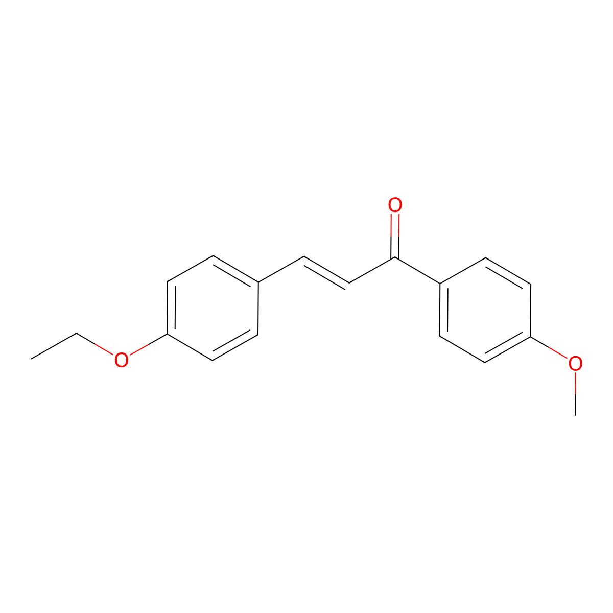 (2E)-3-(4-Ethoxyphenyl)-1-(4-methoxyphenyl)prop-2-en-1-one molecular structure, CAS 131887-83-7
