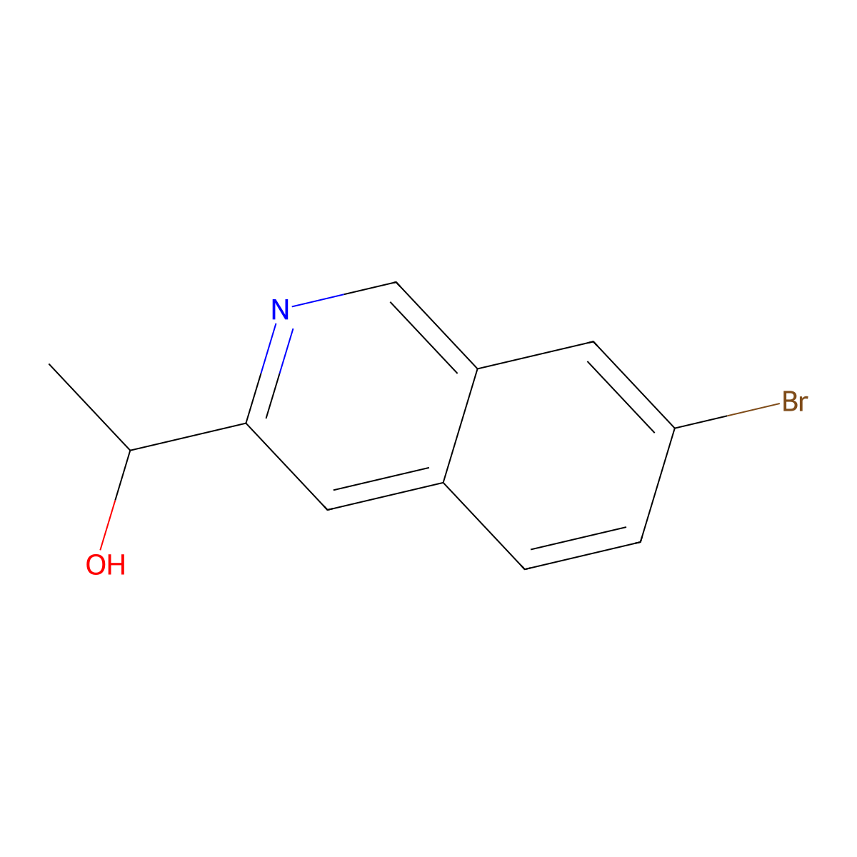 1-(7-Bromoisoquinolin-3-yl)ethanol molecular structure, CAS 1318897-46-9