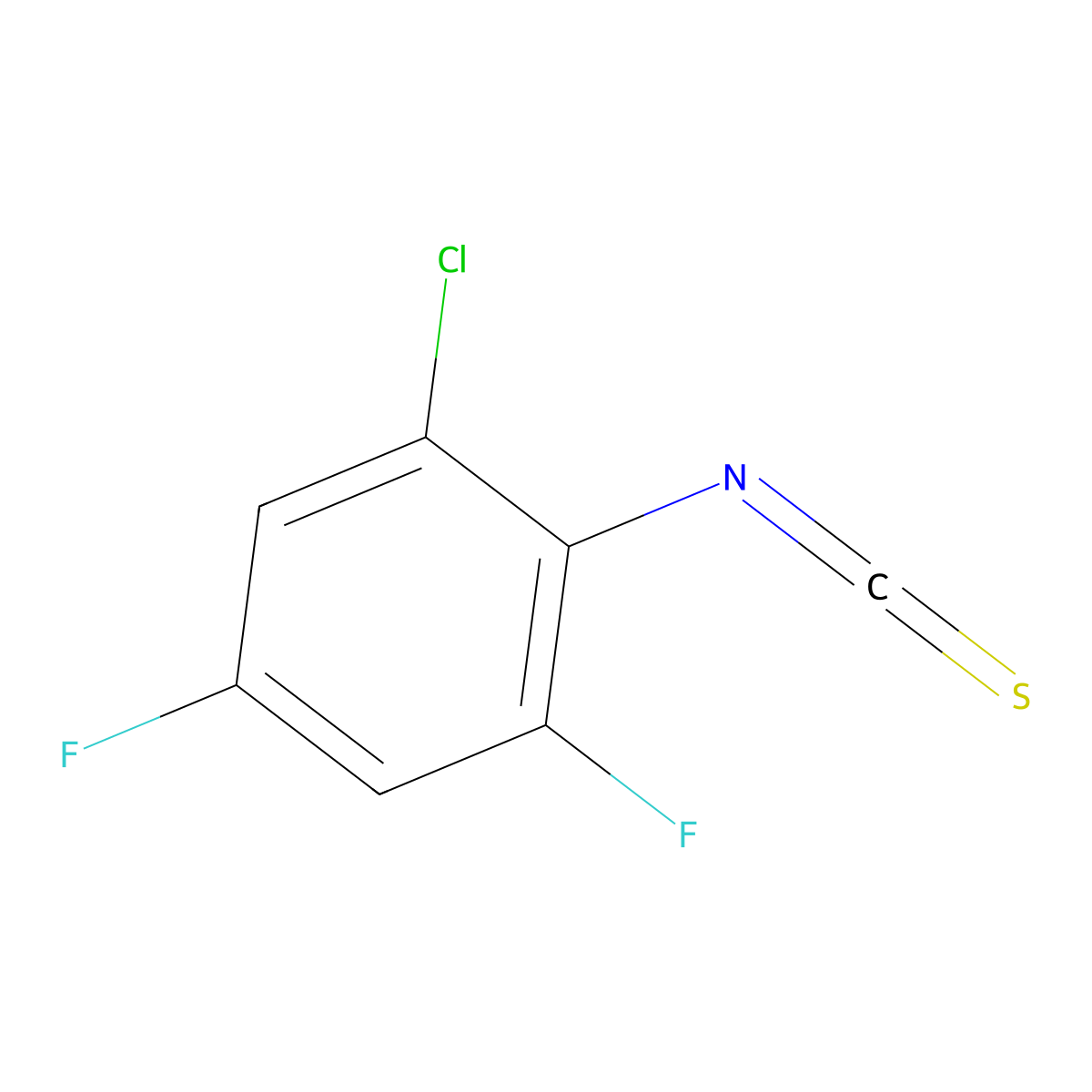 1-Chloro-3,5-difluoro-2-isothiocyanatobenzene molecular structure, CAS 1318938-19-0