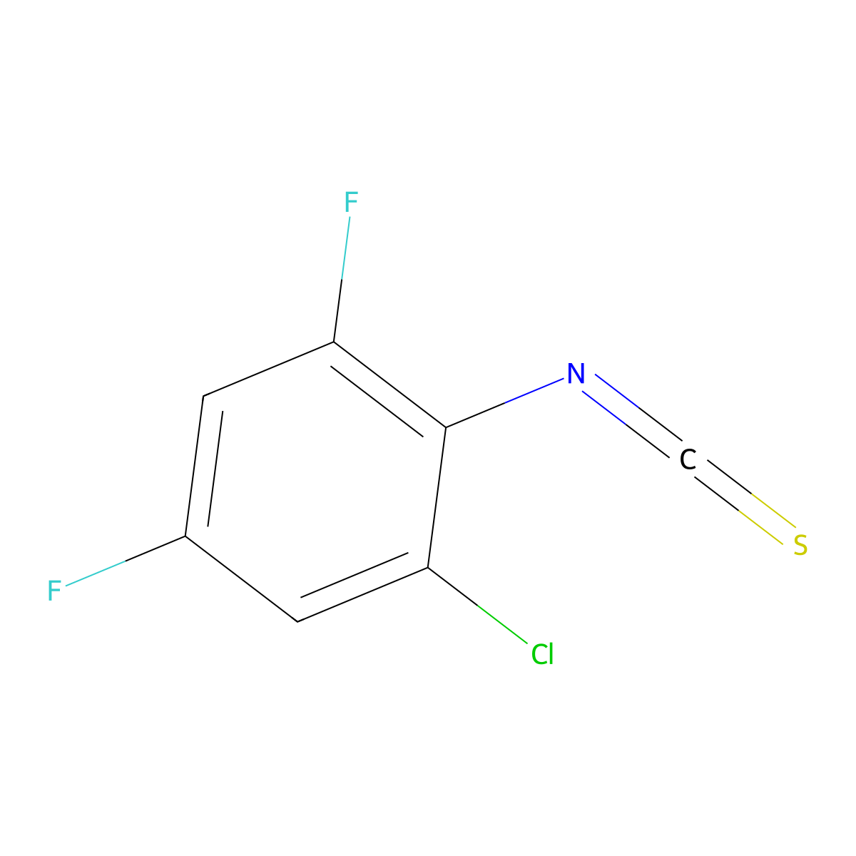 1-Chloro-3,5-difluoro-2-isothiocyanatobenzene molecular structure, CAS 1318938-19-0