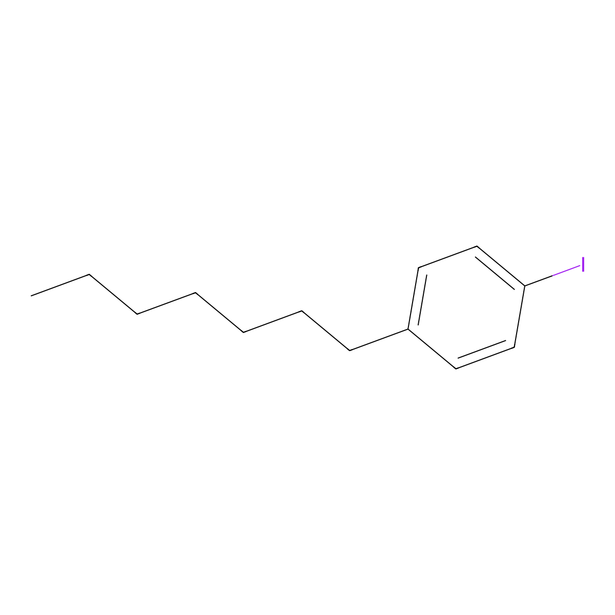 1-Heptyl-4-iodobenzene molecular structure, CAS 131894-91-2