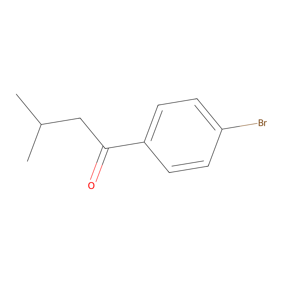 1-(4-Bromophenyl)-3-methylbutan-1-one molecular structure, CAS 131895-07-3