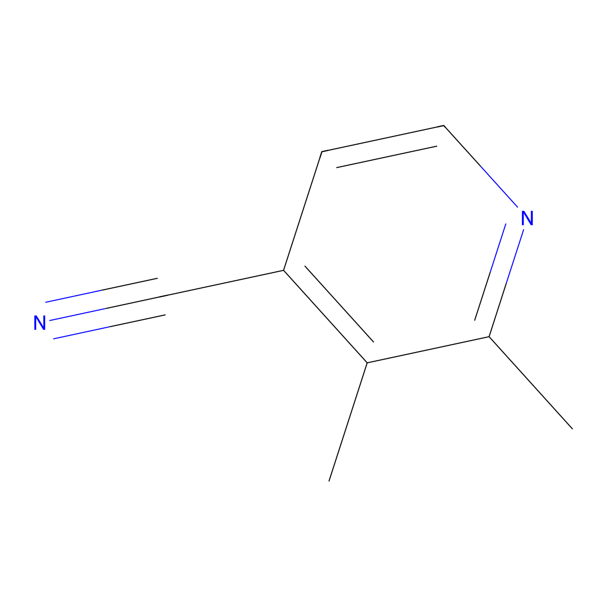 2,3-Dimethylisonicotinonitrile molecular structure, CAS 131895-50-6