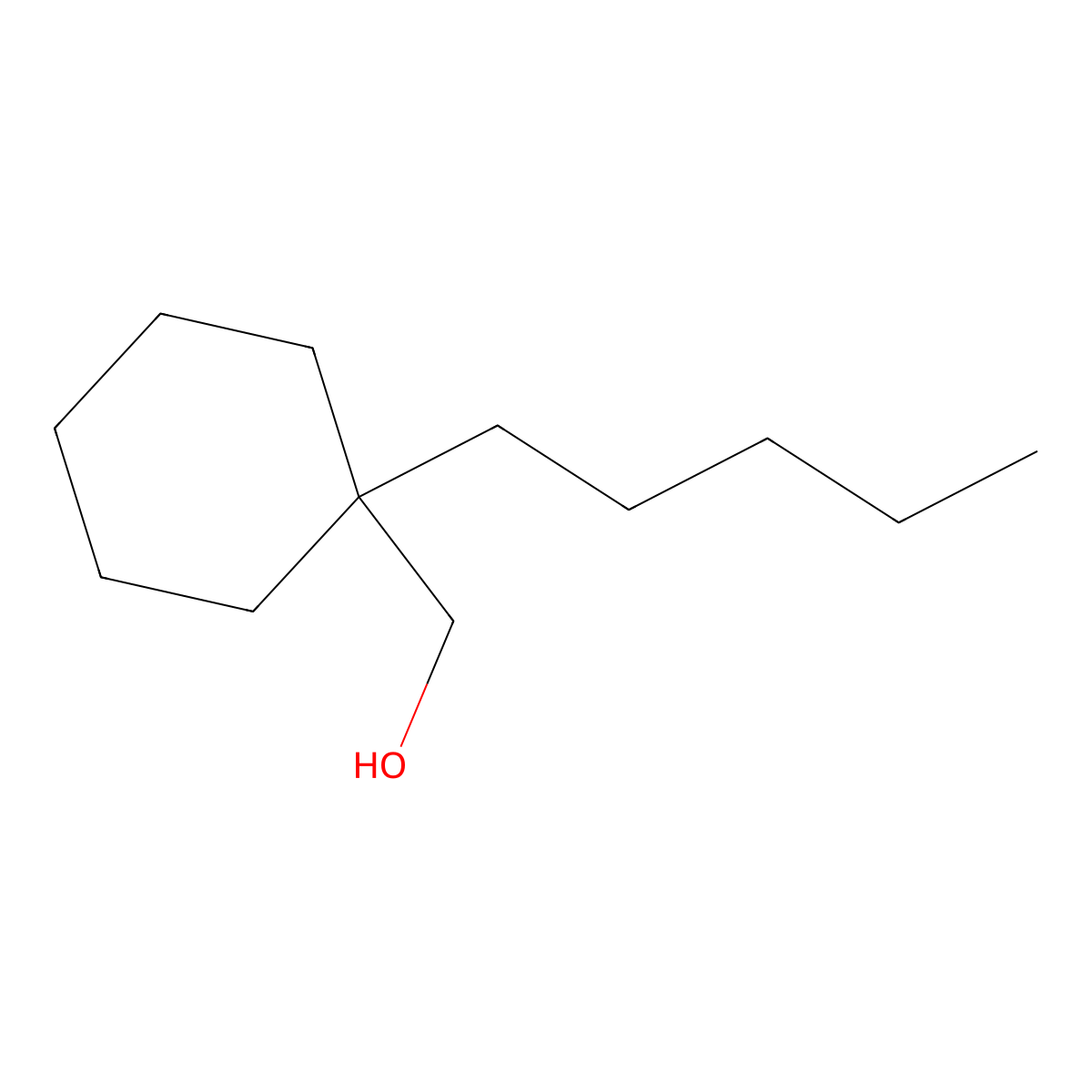 (1-Pentylcyclohexyl)methanol molecular structure, CAS 1318951-91-5