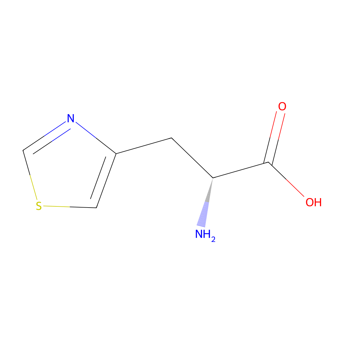 (R)-2-Amino-3-(thiazol-4-YL)propanoic acid molecular structure, CAS 131896-42-9
