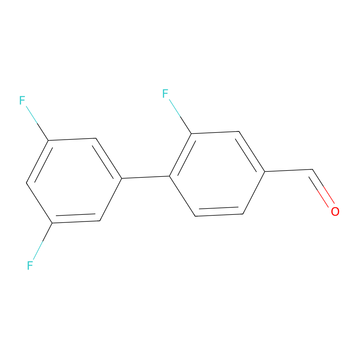 2,3',5'-Trifluoro-[1,1'-biphenyl]-4-carbaldehyde molecular structure, CAS 1318975-41-5