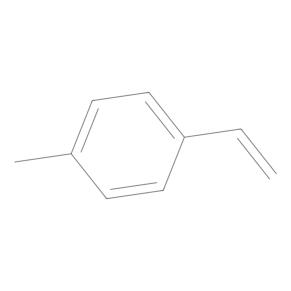 1-Ethenyl-4-methylbenzene molecular structure, CAS 1319-73-9