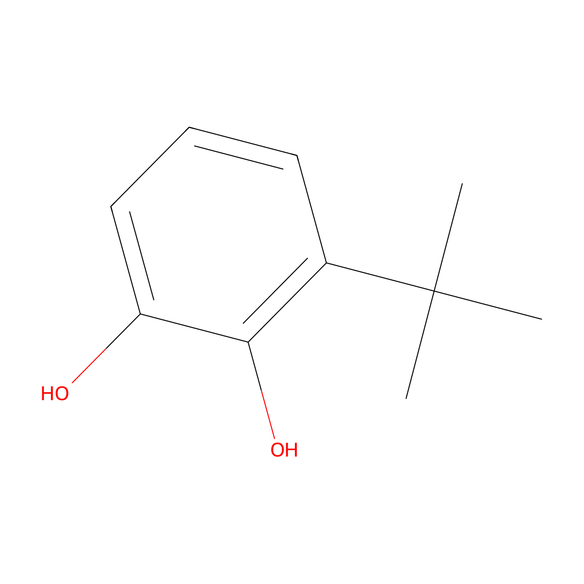 tert-Butylcatechol molecular structure, CAS 1319-92-2