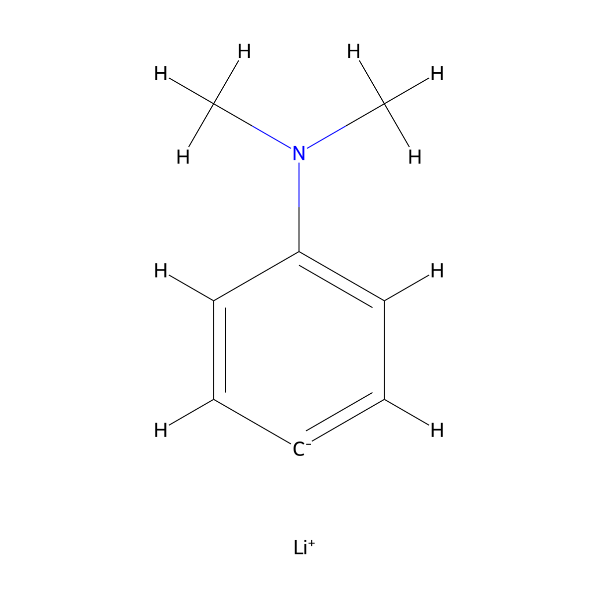 [p-(Dimethylamino)phenyl]lithium molecular structure, CAS 13190-50-6