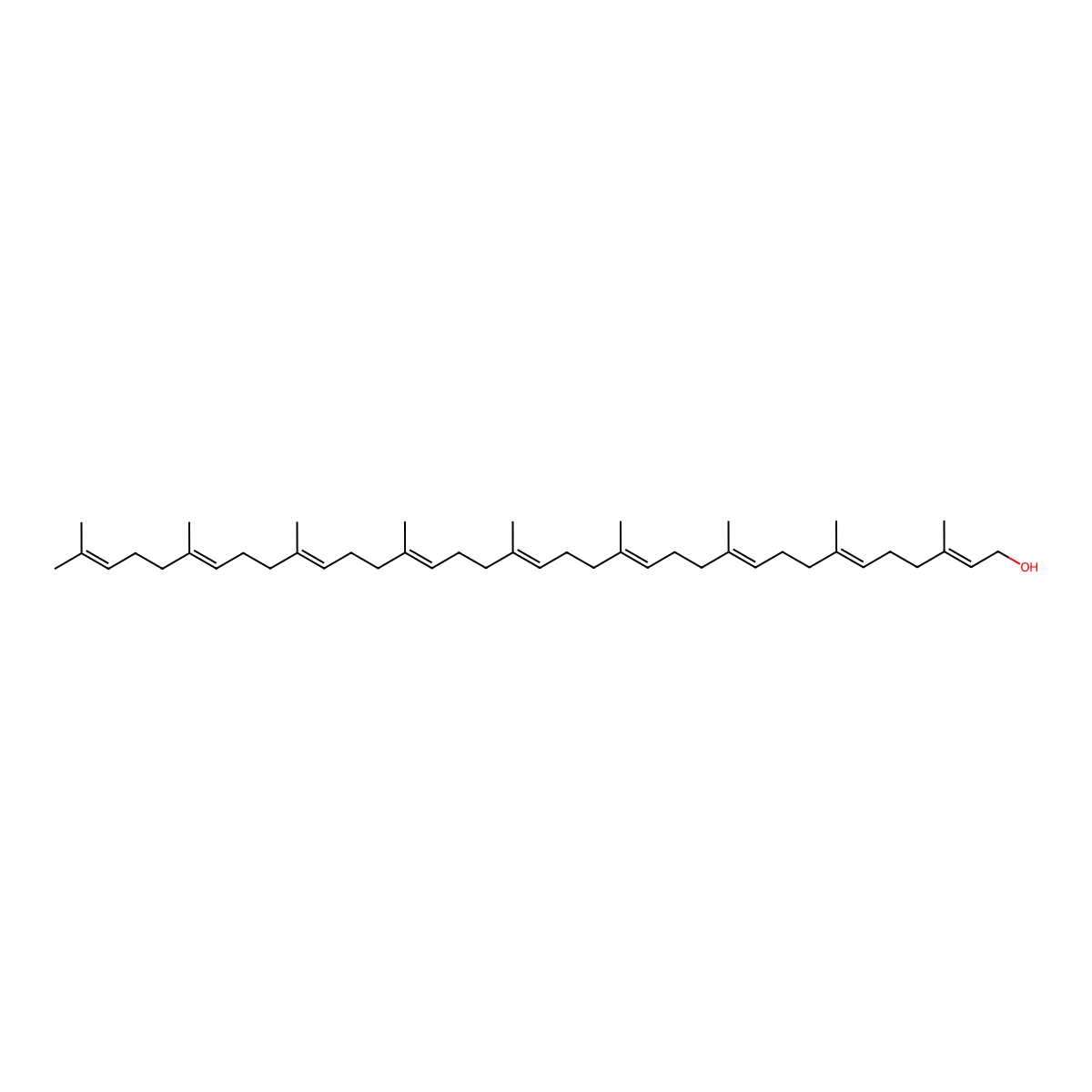 Solanesol molecular structure, CAS 13190-97-1