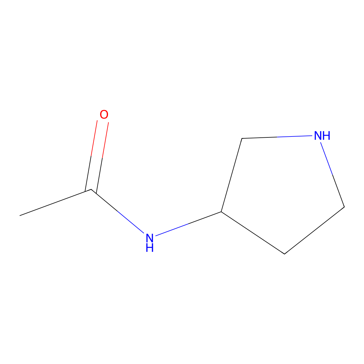 (3R)-(+)-3-Acetamidopyrrolidine molecular structure, CAS 131900-62-4