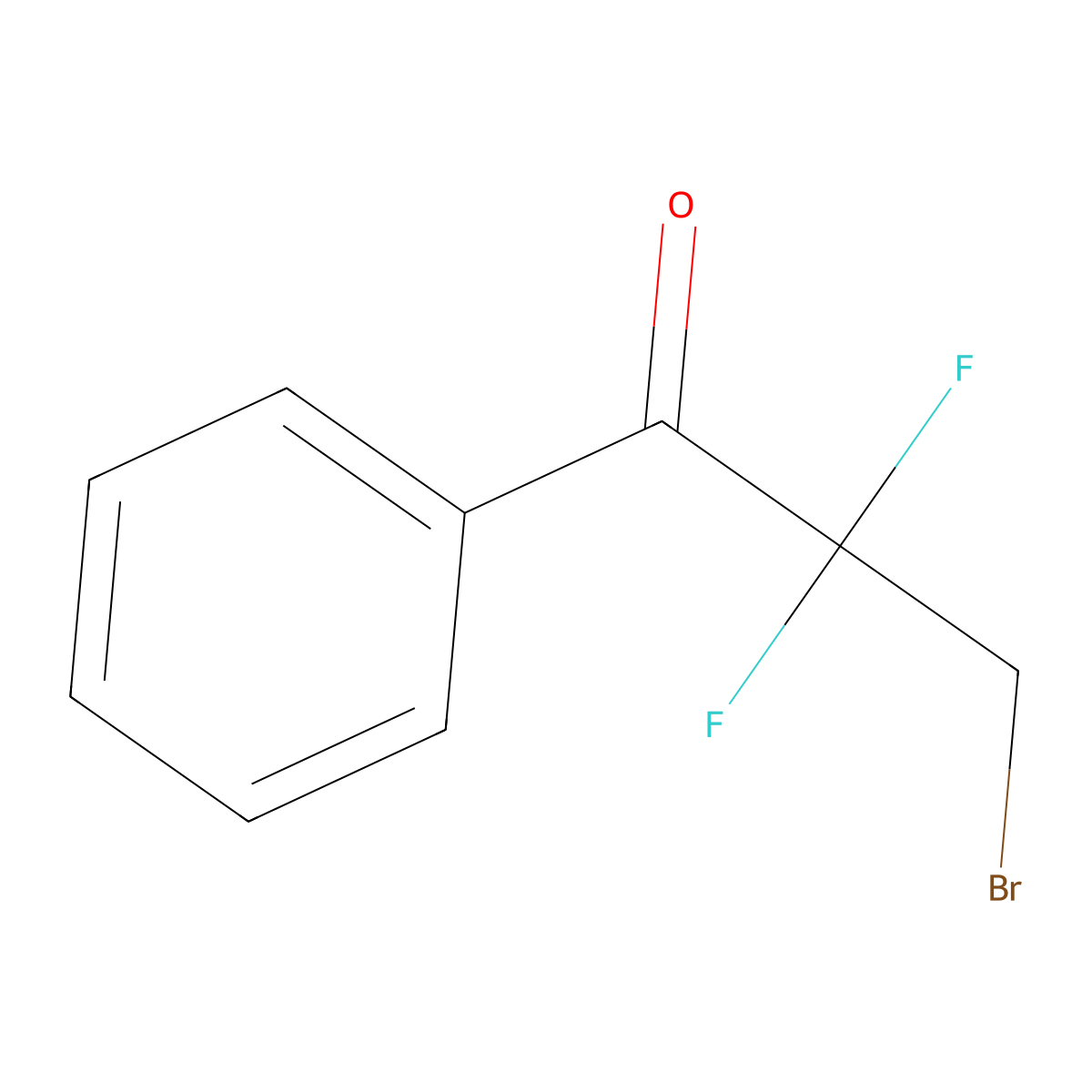 3-Bromo-2,2-difluoro-1-phenylpropan-1-one molecular structure, CAS 1319011-02-3