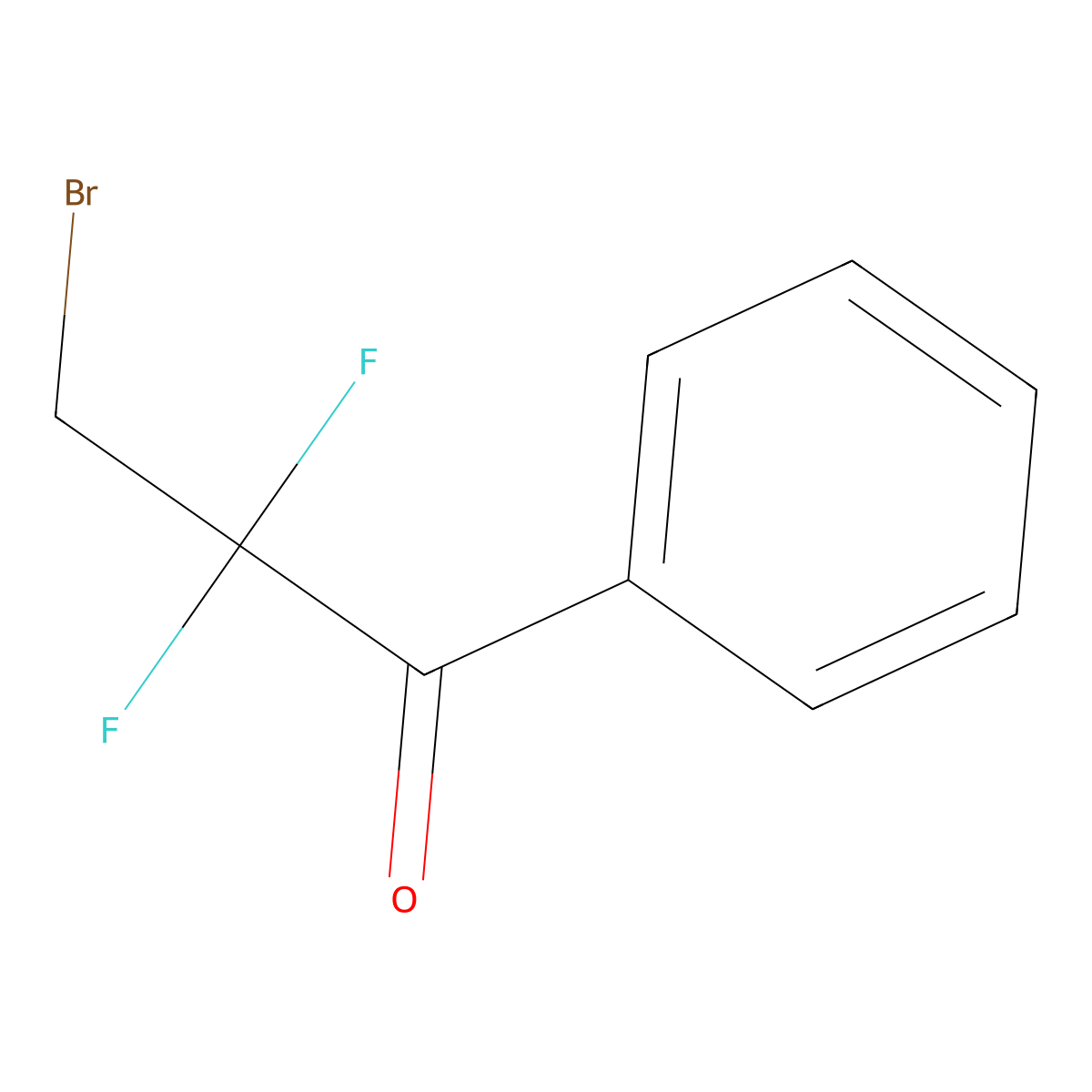 3-Bromo-2,2-difluoro-1-phenylpropan-1-one molecular structure, CAS 1319011-02-3