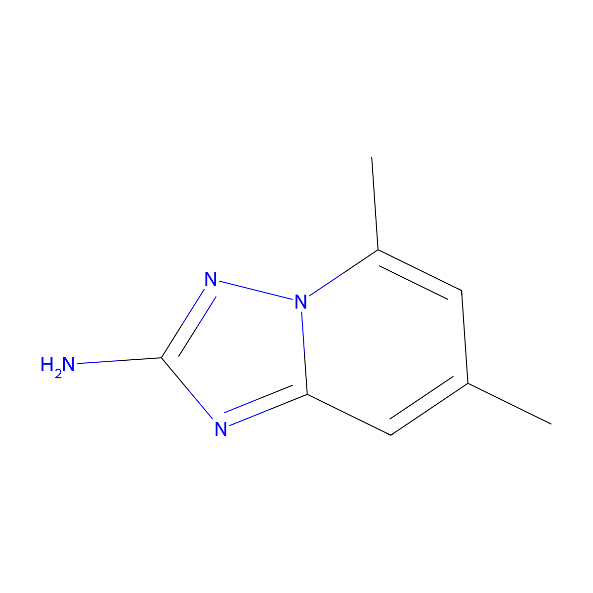 5,7-Dimethyl-[1,2,4]triazolo[1,5-a]pyridin-2-amine molecular structure, CAS 1319067-56-5