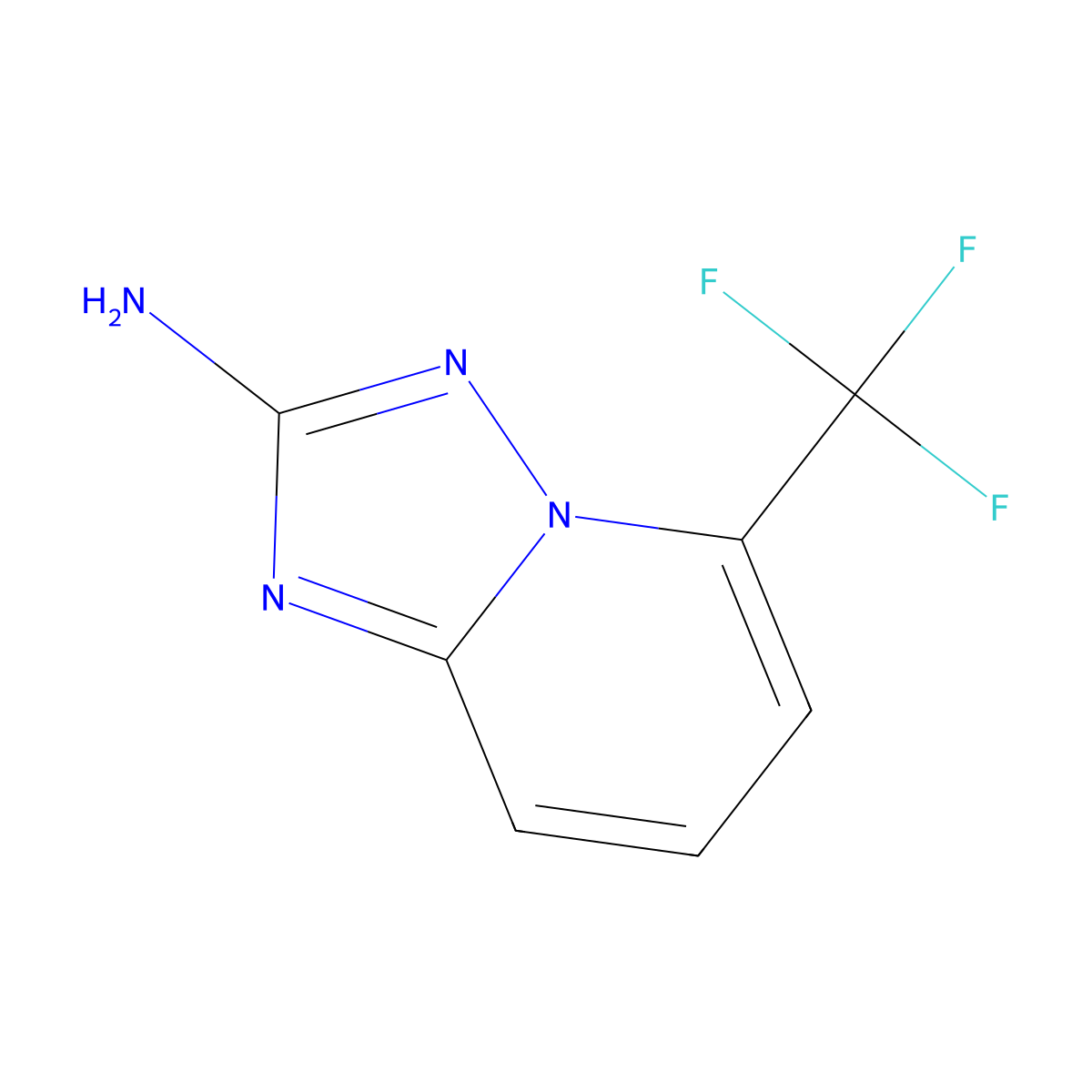 5-(Trifluoromethyl)-[1,2,4]triazolo[1,5-a]pyridin-2-amine molecular structure, CAS 1319067-64-5