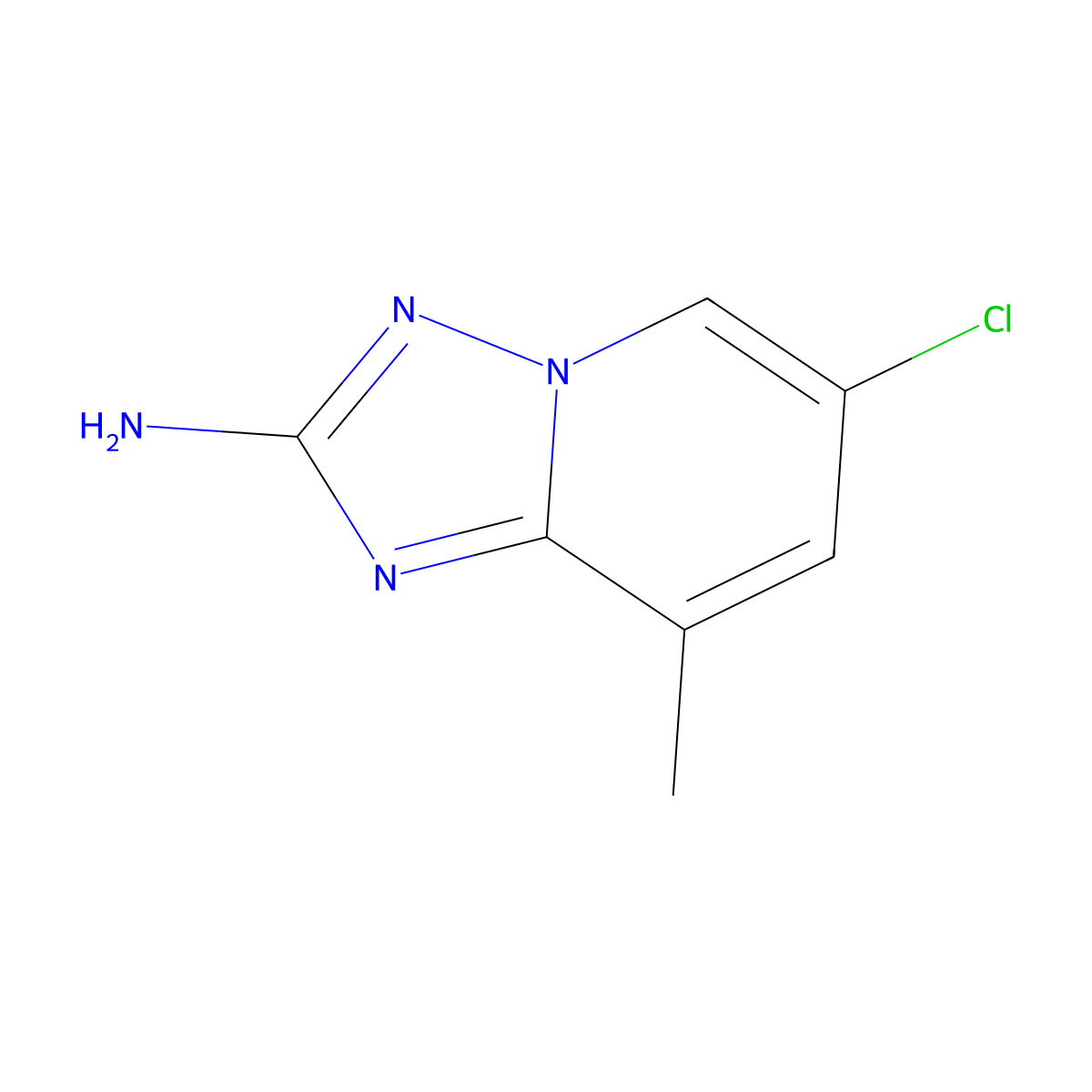 2-Amino-6-chloro-8-methyl-[1,2,4]triazolo[1,5-a]pyridine molecular structure, CAS 1319067-92-9