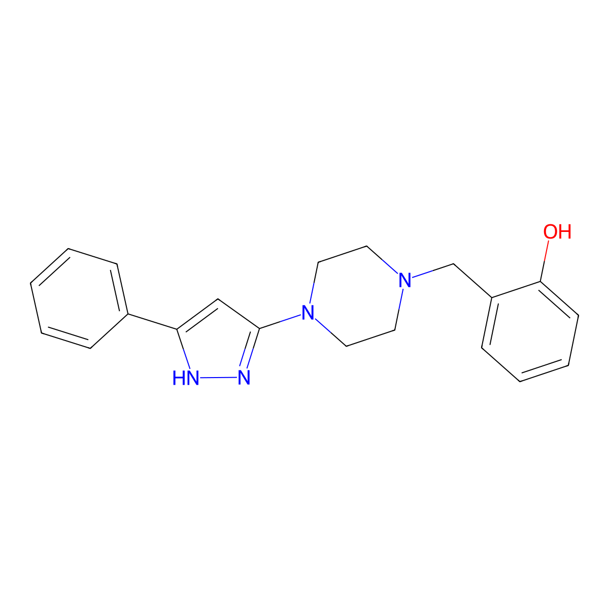2-{[4-(3-phenyl-1H-pyrazol-5-yl)piperazin-1-yl]methyl}phenol molecular structure, CAS 1319148-50-9