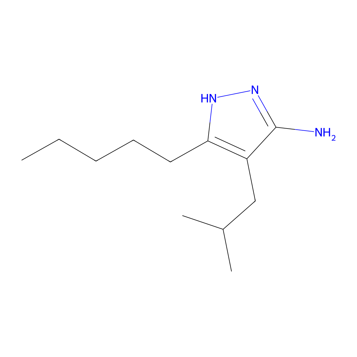4-Isobutyl-3-pentyl-1h-pyrazol-5-amine molecular structure, CAS 1319193-86-6