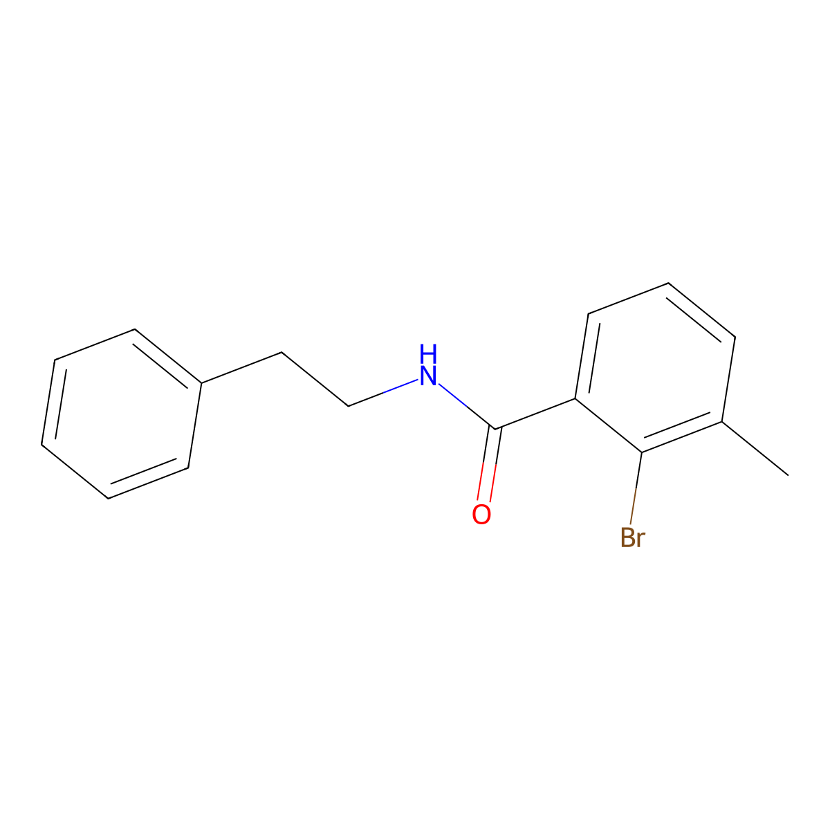 2-bromo-3-methyl-N-phenethylbenzamide molecular structure, CAS 1319196-66-1