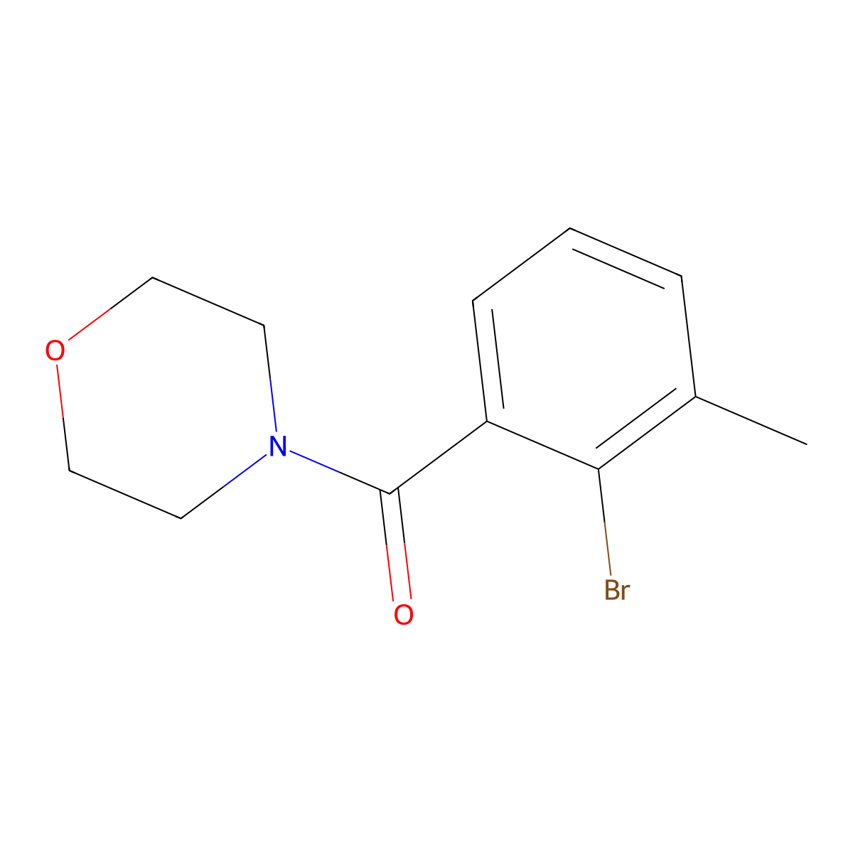 4-(2-Bromo-3-methylbenzoyl)morpholine molecular structure, CAS 1319196-68-3