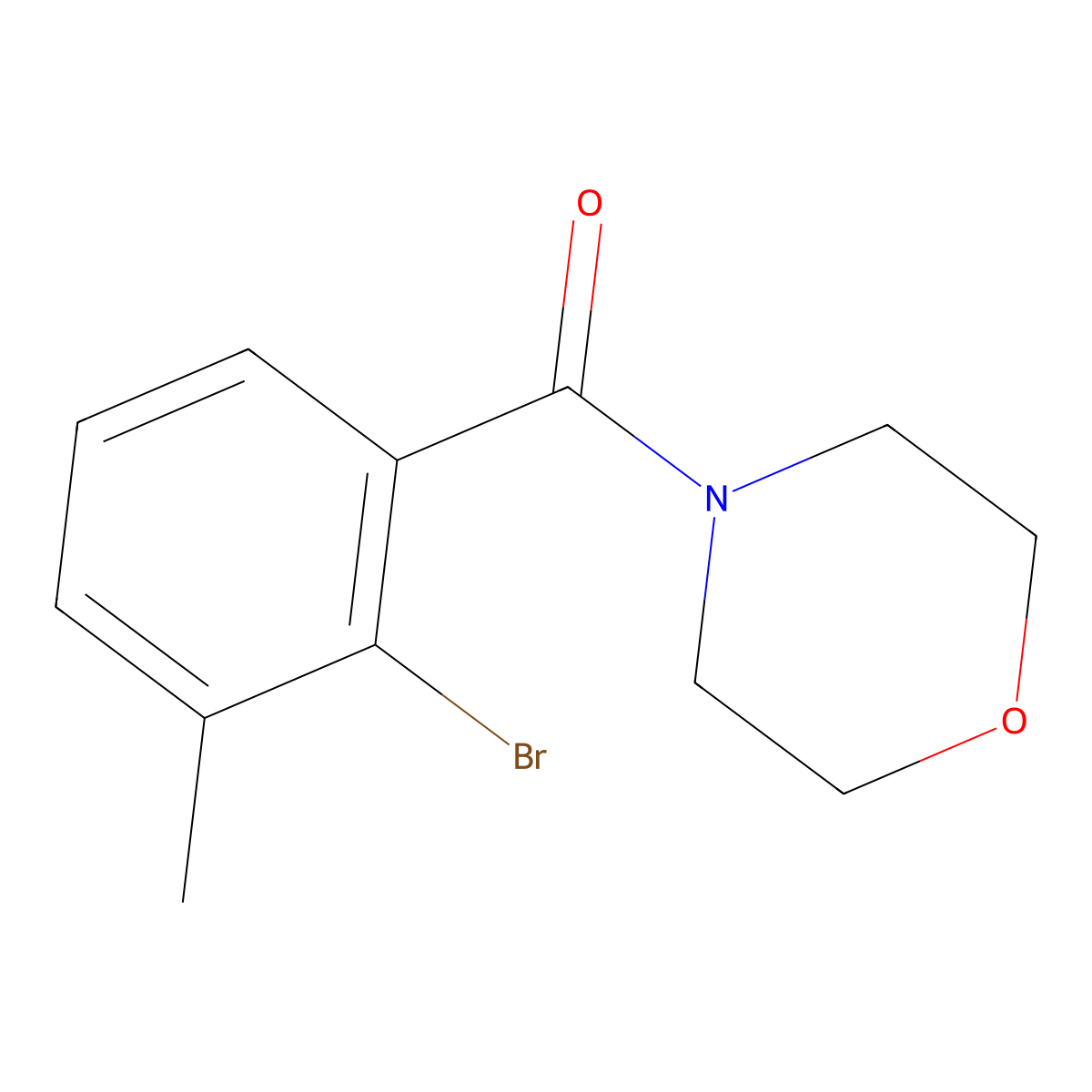 4-(2-Bromo-3-methylbenzoyl)morpholine molecular structure, CAS 1319196-68-3
