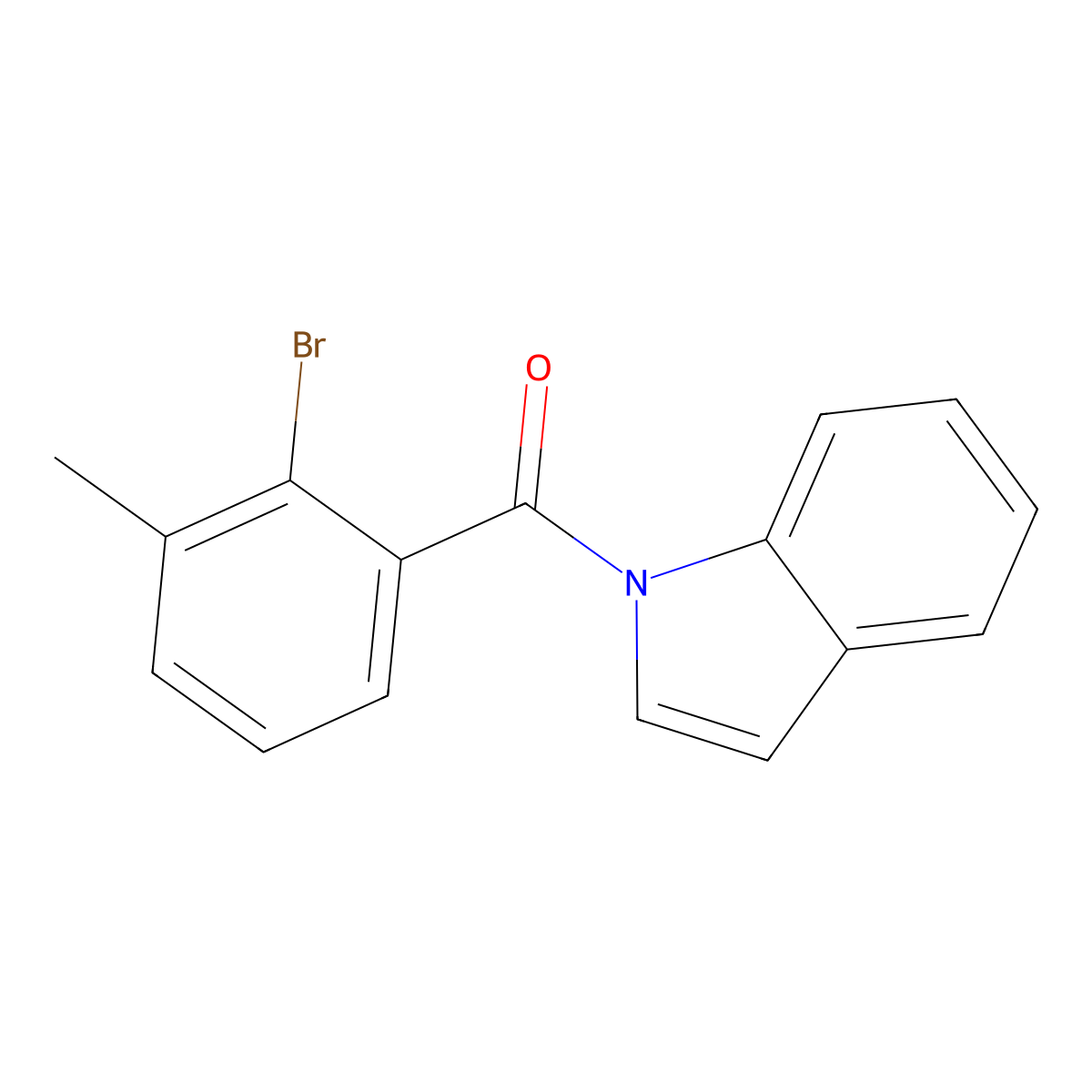 (2-Bromo-3-methylphenyl)(1H-indol-1-yl)methanone molecular structure, CAS 1319196-90-1